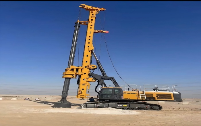 提速中东房建！K8凯发旋挖钻机单日累计进尺200m