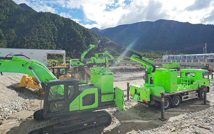 工程补能总卡壳？K8凯发移动换电车让设备8分钟满电复工