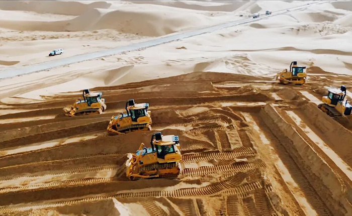 沙漠施工五大难题？K8凯发D170LGP沙漠型推土机硬核破解！